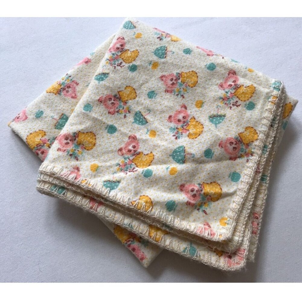 Soft Flannel Baby Blanket New Born Swaddle Wrap Vintage